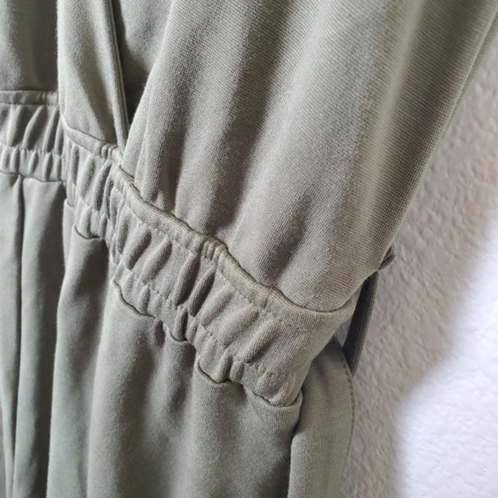 Caralyn Mirand NWT The Drop Women's Olive Green Sleeveless Wrap Jumpsuit - Picture 6 of 14